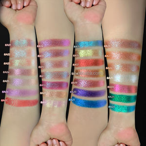 อายแชโดว์เดี่ยวสีเขียวประกายเพชรโฮโลแกรมเปลี่ยนสีได้ กลิตเตอร์วีแกนเม็ด<span class=keywords><strong>สี</strong></span>แน่น สำหรับแต่งตา - Product Image 6