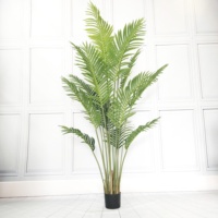 Vente en gros de plantes artificielles en plastique Dypsis Lutescens en pot, faux palmier décoratif d'intérieur, plantes simulées