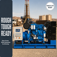 Groupe électrogène éprouvé sur le terrain avec enroulement de classe H pour ferme avicole, générateur diesel de type ouvert 800 KVA