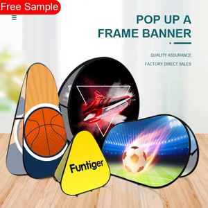 Banner Publicitario Personalizado Tipo Pop-Up, Estructura Plegable para Ferias Comerciales, Forma Triangular, Redonda o de Haba, con Logotipo - Product Image 4