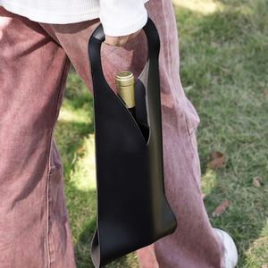 Bolsa de Transporte para Vino de Cuero PU Premium, Bolsa para una Sola Botella de Vino, Porta Vino para Viajes y Regalos - Product Image 3