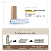 Canapé Minimaliste Italien à Siège Unique en Tissu avec Compression Électrique à Éponge Complète pour Salon Balcon Chambre à Coucher