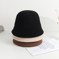 Sombreros de Pescador de Estilo Simple, Sombreros de Pescador Casuales de Alta Calidad con Logotipo Personalizado, Sombreros de Pescador de Lana a la Moda para Mujer