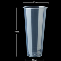 Gobelet à bulles en plastique à paroi simple imprimé sur mesure, diamètre 90 mm
