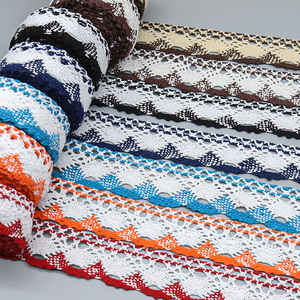 Özel fantezi Vintage dantel Trim şerit DIY ev tekstil konfeksiyon için birden fazla renk tığ dantel Trim - Product Image 1