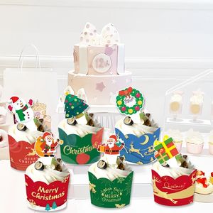 6ชิ้นอุปกรณ์ปาร์ตี้คริสมาสต์แพ็คของ<span class=keywords><strong>ท็</strong></span><span class=keywords><strong>อป</strong></span><span class=keywords><strong>เปอร์</strong></span>เค้กแพ็คจำนวนมากหยิบธงและคัพเค้กห่อสำหรับตกแต่งคริสต์มาสวันหยุด - Product Image 1