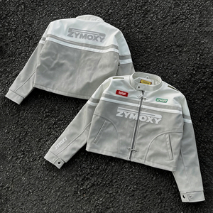 Veste en cuir PU pour homme, style pompier, avec fermoir mousqueton, design vintage personnalisé, nouvelle collection, par le fabricant - Product Image 2