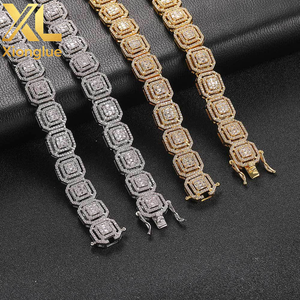 Unisex 13mm Iced <b>Candy</b> <b>Necklace</b> Brass Link Chain Pendant Vintage Style - Product Image 3