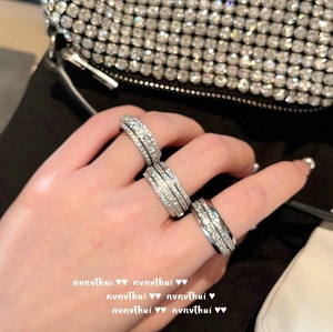 Senna di fiume 18K placcato oro Xinghe gemma brillante Multi-fila Flash diamante zircone anello in ottone regalo alla moda - Product Image 4