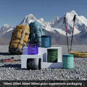 ชุดบรรจุภัณฑ์เสริมอาหาร รูปทรงกระบอก ขนาด 100 มล. 150 มล. 250 มล. 500 มล. ขวดแก้วพร้อมหลอดแก้วสำหรับบรรจุวิตามินเม็ดและแคปซูล - Product Image 6
