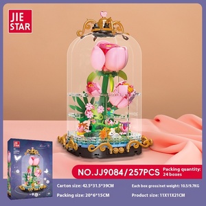 Jie Xing jjj9086 1:24 chậu cây ánh sáng hiển thị hộp mới lắp ráp vĩnh cửu Hoa xây dựng khối nhựa mô hình đồ chơi - Product Image 6