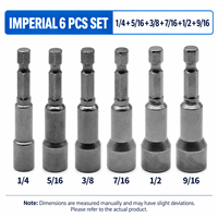 FEIDA – Lot de 5/6/12 embouts hexagonaux magnétiques métriques et impériaux, tiges hexagonales de 1/4 po, embouts de vissage 40Cr pour visseuse à chocs