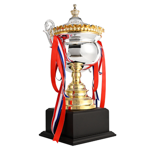 جي الأكثر مبيعًا حجم كبير مخصص مباراة كرة القدم المعادن الرياضة الكأس الكريستال قاعدة الذهب جائزة الكأس - Product Image 2