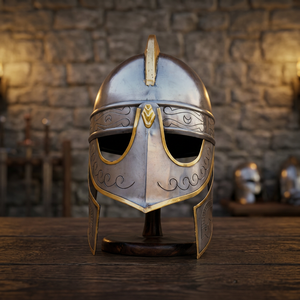 Casco Medieval de Centurión, Casco Vikingo de Acero, Casco de Armadura de Acero, Casco Vikingo de Metal, Casco Redondo de Centurión Tallado - Product Image 2