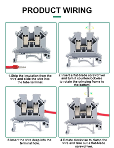 Bloc de bornes sur rail DIN jaune-vert USLKG35N, bornier à vis, connecteurs de <span class=keywords><strong>fils</strong></span>, bloc de bornes de terre pour applications électriques - Product Image 6