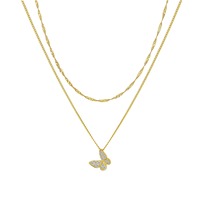 Collier minimaliste multi-brins en acier inoxydable de haute qualité, plaqué or, pour femmes, bijoux, cadeau de fête, ne se décolore pas