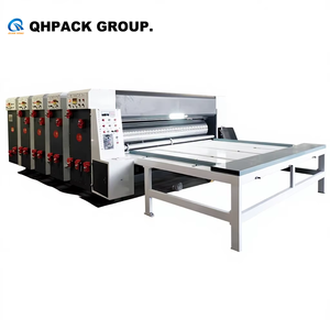 เครื่องพิมพ์กล่องกระดาษลูกฟูก QHPACK ขนาด 1200x2800 มม. แบบป้อนด้วยโซ่ กึ่งอัตโนมัติ พร้อมเครื่องตัดไดคัทและเครื่องสล็อตแบบโรตารี่ - Product Image 1
