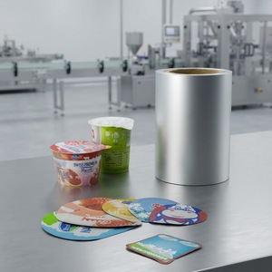 Couvercles en <span class=keywords><strong>aluminium</strong></span> <span class=keywords><strong>d</strong></span>écoupés à la forme KEMAO de haute qualité, faciles à <span class=keywords><strong>d</strong></span>écoller, pour yaourt, couvercles de scellage en <span class=keywords><strong>aluminium</strong></span> 30mm - Product Image 1