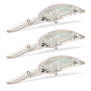 Leurre de pêche flottant ABS non peint de 15 cm 38,6 g, leurre à manivelle, gros leurre à lèvre carrée, leurre de traîne en eau salée, leurre dur pour rivière et lac BIY - Product Image 1