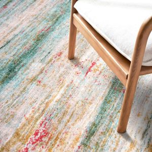 Tapis <span class=keywords><strong>de</strong></span> couloir moderne en polyester, lavable, motif abstrait bohème, antidérapant, imitation cachemire, vintage, pour cuisine, entrée, buanderie - Product Image 2
