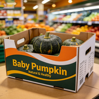 Boîtes d'emballage en carton ondulé de qualité alimentaire pour citrouilles de bébé, livraison en 72H
