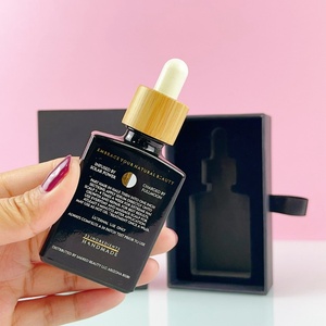 Botellas de Vidrio Cuadradas de 30ml, 50ml y 100ml para Cuidado de la Piel y Cabello, con Gotero, para Suero Cosmético, con Estampado Dorado y Serigrafía - Product Image 2