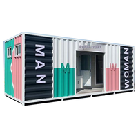 Toilettes préfabriquées modulaires mobiles en acier personnalisables pour l'extérieur