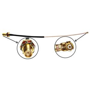 Cavo Coassiale Impermeabile IP67 SMA Femmina a UFL Pigtail RG178, Cavo di Prolunga Jumper da Jack a U.FL MHF1 18CM - Product Image 1