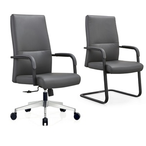 Silla De Oficina Waiting Chairs for Staff Office Furniture Chair Executive <b>Desk</b> Leather Fixed Armrest Meeting Room Office Chair - Product Image 4