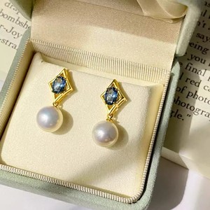 WENCHI 10961 Accesorios de Perlas DIY, Broches de Plata S925 con Cuentas Redondas de 5-6mm, Base Vacía para Pendientes de Moda para Mujer - Product Image 4