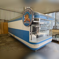Camion de restauration mobile, fourgon alimentaire sur roues, freins électriques, structure en acier inoxydable
