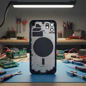 Carcasa Intermedia Azul con Tapa Trasera para iPhone 12 Mini - Product Image 3