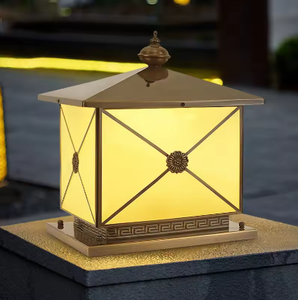 Zèle éclairage led pilier de lampe solaire extérieur étanche haut et bas grande lampe de porte de pilier solaire - Product Image 1