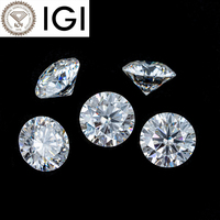 Toptan 5mm 0.5ct VVS1 Beyaz DEF/GH Laboratuvarda Yetiştirilmiş Yuvarlak Brilyant Kesim Gevşek Taşlar