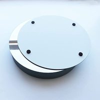 Plateau de table rond en verre de luxe de haute qualité pour centres de table de mariage, 8 à 12 pouces