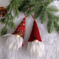 Neue grenzüberschreitende Weihnachtsdekoration: Handgefertigter gesichtsloser Weihnachtsmann-Anhänger, Baumschmuck, kleines Hängemodell WT025-M