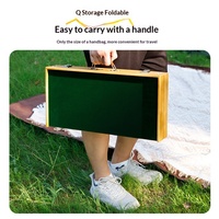 Table de Mahjong Pliante d'Extérieur Portable en Bois Massif pour Dortoir, Ensemble Compact et Écologique, Durable