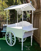 Amina Craft Custom Wit Houten Candy Winkelwagen Hout Bloem Karren Display Stand