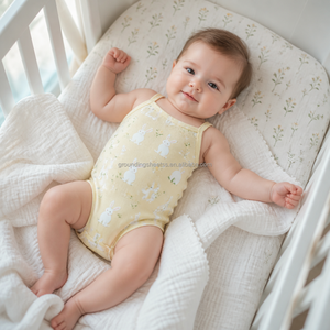 Mameluco sin mangas estilo camisola para recién <span class=keywords><strong>nacidos</strong></span>, tejido de algodón suave para bebés, niños y niñas, suministro al por mayor de fábrica, calidad premium - Product Image 6