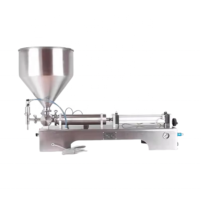 Horizontal Piston Paste Liquid Filling Machine Lotion Bottle Cosmetic Filler Water Beverage Honey Cream Filling Machinery