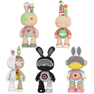 New Arrivals 3D Model Assembled Bearbrick 55cm Space Cool Diamond Bricks Figure MOMO Rabbit Connection Building Blocks Toy