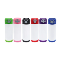 RTS 12oz Gobelet En Acier Inoxydable Coloré Flip Top Couvercles 50pcs/Ctn Enfants Bouteille D'eau USA Entrepôt Mix Couleur Sublimation Friendly