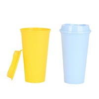 Taza de Viaje Reutilizable a Prueba de Fugas, Colorida, de 16 oz, Aislada, de PP, para Café, en Varios Colores, con Logotipo Personalizado, para Oficina, Hogar, Viajes Diarios, Campamento
