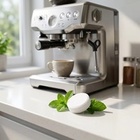 Tablettes de nettoyage effervescentes solides pour machine à expresso, détartrant et dégraissant