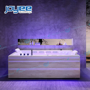 JOYEE-Baignoire d'Angle <span class=keywords><strong>Jacouzi</strong></span> Haut de Gamme pour 2 Personnes Romantique avec Cascade Led, Massage ERC - Product Image 3