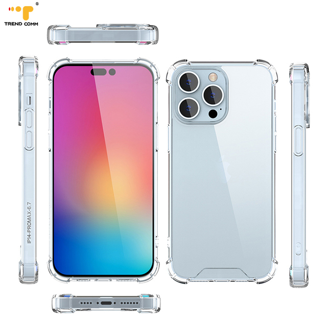 2026 New Wholesale Transparent Space Case Anti-fall Phone Case for Iphone 14 13 Pro Max Hard Acrylic Tpu Pc Phone Cover