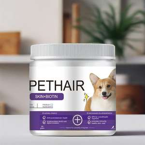 Productos transfronterizos para la salud de las mascotas, tabletas masticables para el cuidado del cabello, PIEL + BIOTIN, soporte de ventas directas de fábrica OEM - Product Image 1