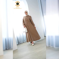 Zaynab Abaya Femmes Robe Musulmane Manches Conception Dubaï Cristaux Maroc Femmes Ouvert Abaya Ensemble Mode Abaya