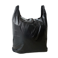 Bolsas de camiseta móviles duraderas gruesas de gran capacidad, chaleco impermeable, bolsa de plástico de mano para empacar ropa, mantas, equipaje