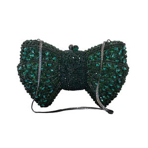 Evening Pouch Hand Bag Bolsa Rhinestone Luxo Festa Feminina Pedra Diamante Casamento Glitter Fancy Lady Designer Bow Crystal Clutch - Product Image 6